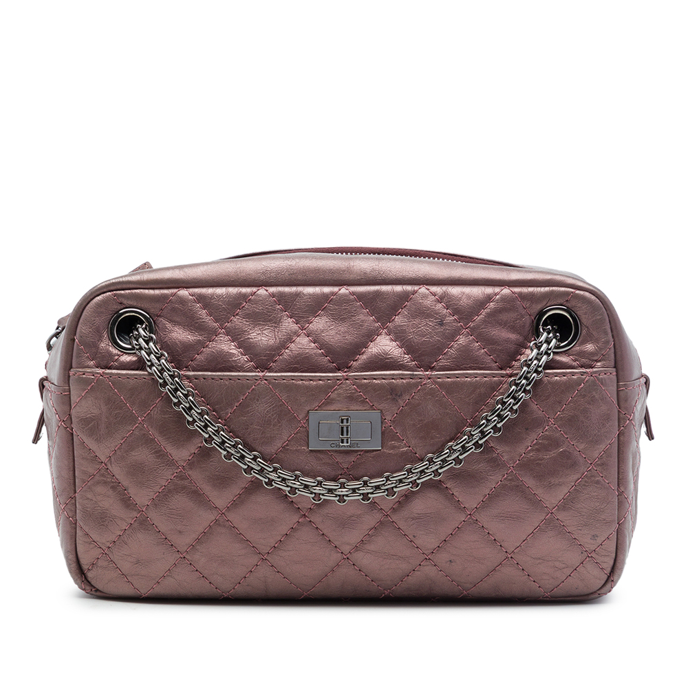 Pre-Loved Chanel Medium Quilted Metallic Aged Calfskin Reissue 2.55 Camera Bag